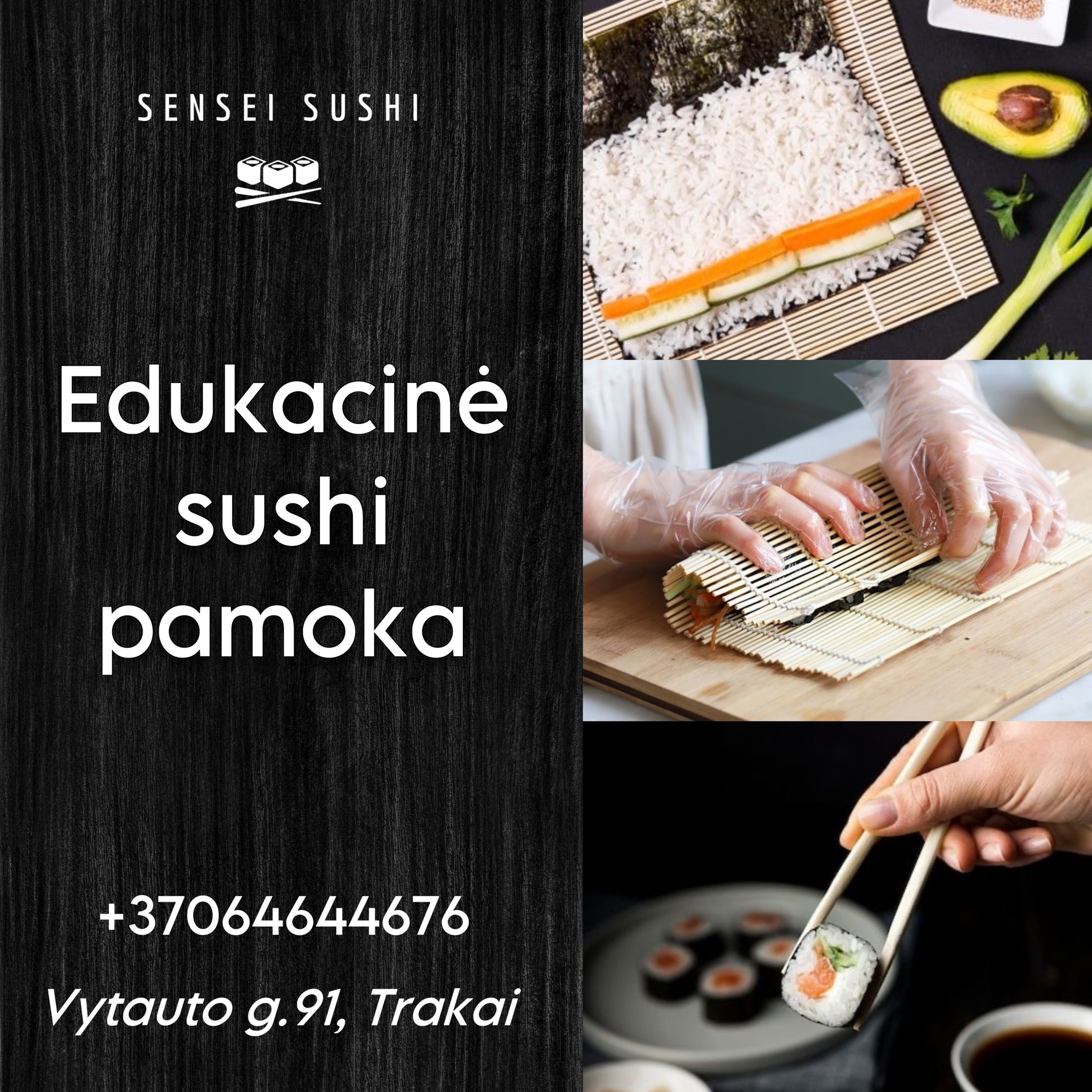 Edukacine sushi pamoka